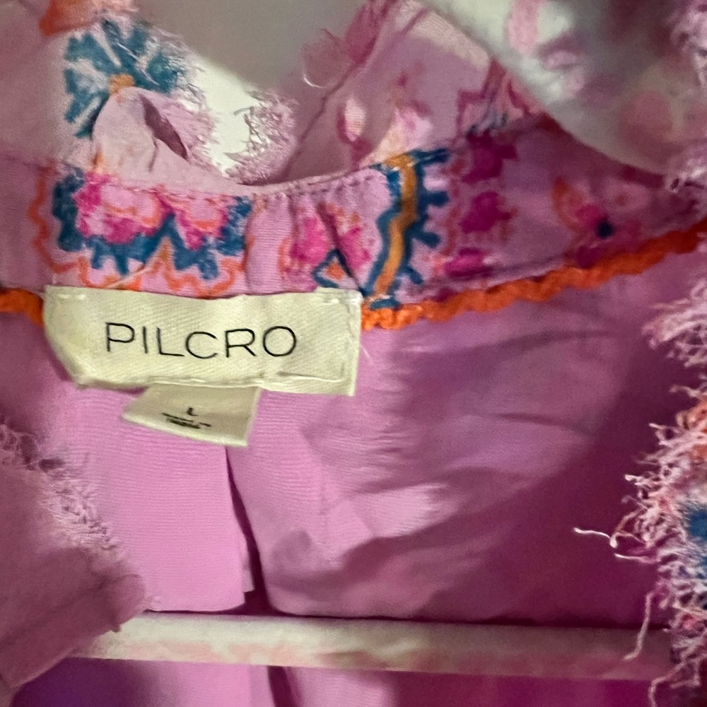 Anthropologie/Pilcro TAVI BUTTONDOWN BLOUSE IN PINK - Sz. L - Picture 8 of 14